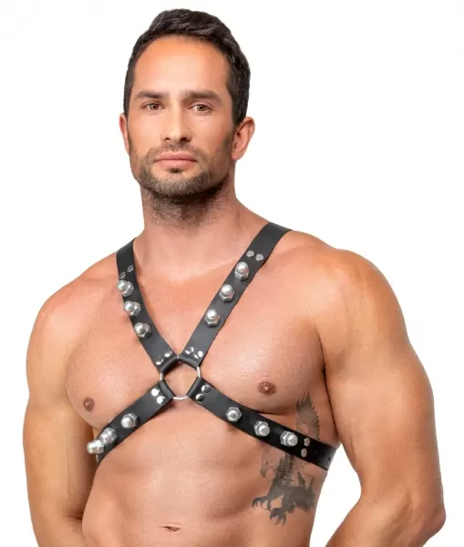 Zado Leather Chest Harness vyri&scaron;ka lateksinė apranga &ndash; nuotrauka 3