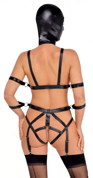 Bad Kitty Strap+Mask Set M Seksuali lateksinė apranga &ndash; nuotrauka 5