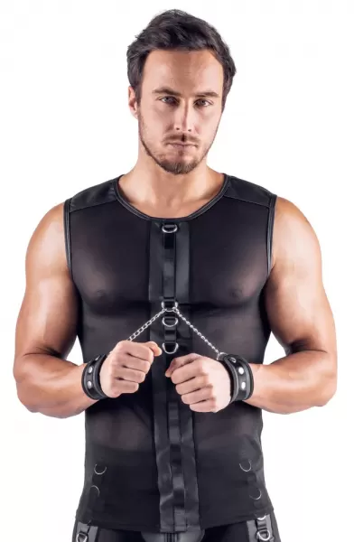 Svenjoyment Bondage Men's Shirt and Cuffs 3XL seksualūs vyri&scaron;ki mar&scaron;kinėliai &ndash; nuotrauka 2
