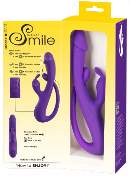 Sweet Smile Smile Rabbit Vibe w G-Spot/Ana vibratorius ki&scaron;kutis &ndash; nuotrauka 15