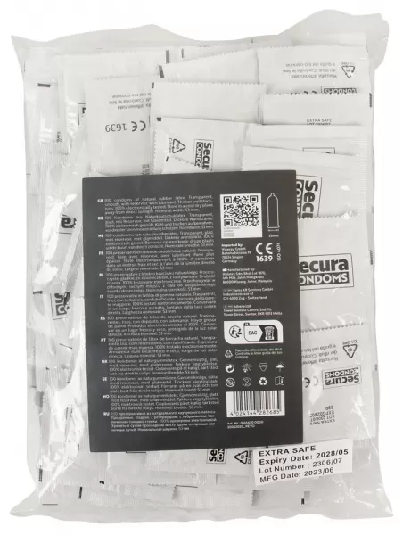 Secura Condoms Secura Extra Safe 100pcs Prezervatyvai &ndash; nuotrauka 2