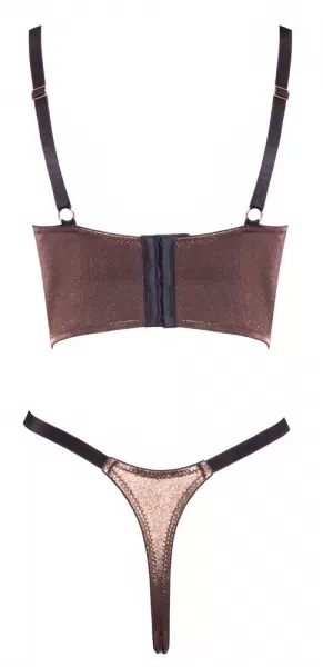 Abierta Fina Shelf Bra Set brownish L Seksuali liemenėlė &ndash; nuotrauka 8