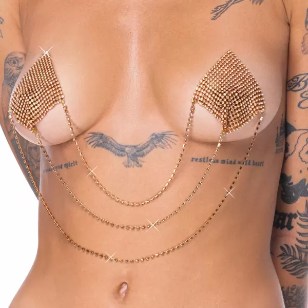 Cottelli accessoires Nipple Jewellery gold Seksuali juvelyrika &ndash; nuotrauka 5