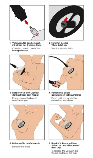 Bad Kitty Vibrating Nipple Cup vibruojanti spenelių pompa &ndash; nuotrauka 7