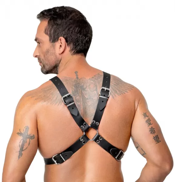 Zado Leather Chest Harness vyri&scaron;ka lateksinė apranga &ndash; nuotrauka 5