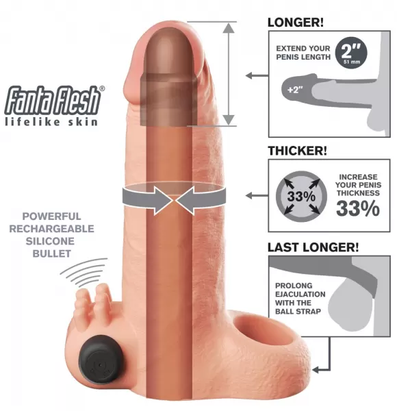 Fantasy X-tensions fxt Vibr. Real Feel 2in. Light Penio mova, antgalis &ndash; nuotrauka 5