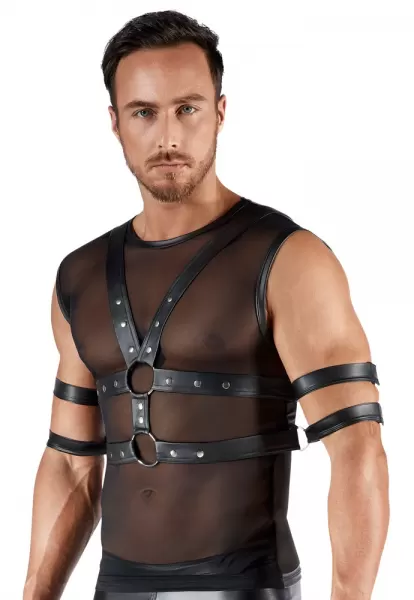 Svenjoyment Bondage Men's Shirt L vyri&scaron;ka lateksinė apranga &ndash; nuotrauka 4
