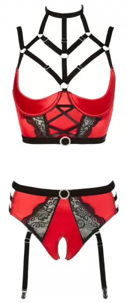 Abierta Fina Shelf Bra Set red 85C/L Seksuali liemenėlė &ndash; nuotrauka 10