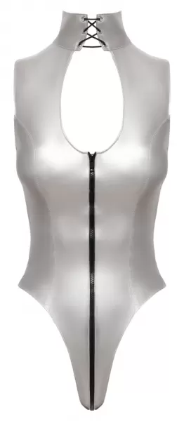 Black Level Vinyl Body silver xl Seksuali lateksinė apranga &ndash; nuotrauka 9