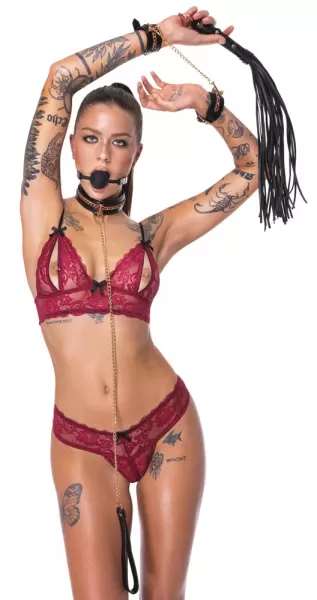 Bad Kitty Bondage Set Chain pančiai, virvė, antrankiai &ndash; nuotrauka 3