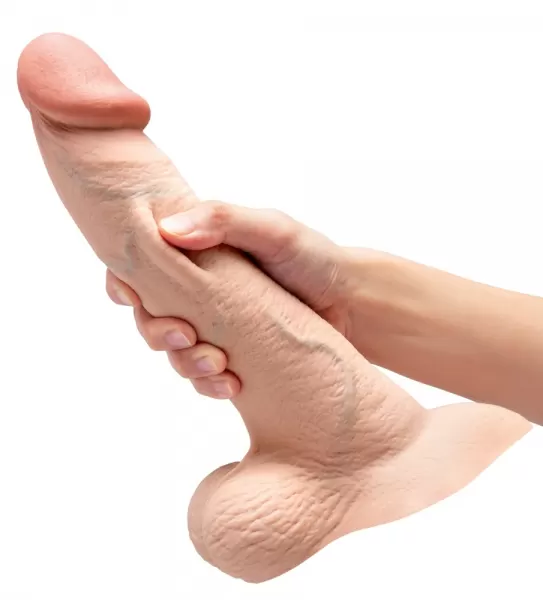 B-Vibe Slipskin Curved Cream Dildo ir falo imitatorius &ndash; nuotrauka 8