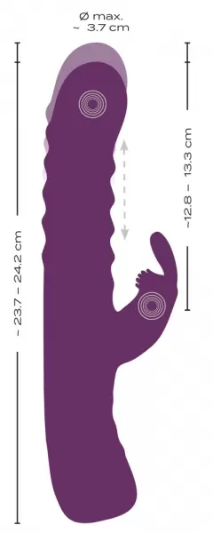 Javida 2 F. Rabbit Vibe Thrusting Vib vibratorius ki&scaron;kutis &ndash; nuotrauka 12
