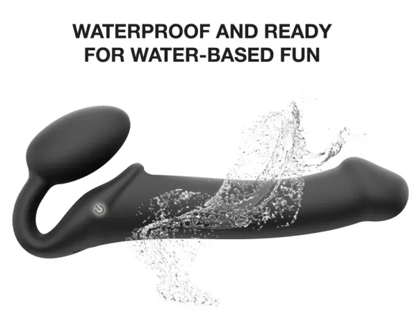 Strap-On-Me Vibrating Strap-On M Black Strap-on dildo &ndash; nuotrauka 6
