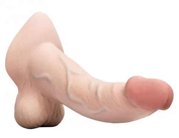B-Vibe Slipskin 9" Curved Crea Dildo ir falo imitatorius &ndash; nuotrauka 5