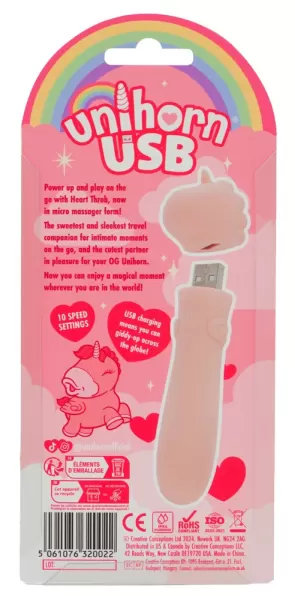 Unihorn usb Heart Throb Mini vibratorius &ndash; nuotrauka 7
