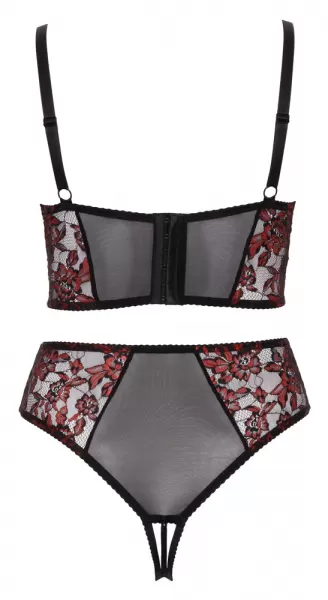 Cottelli curves Bra Set black/red 95E/2XL Plius dydžio seksuali apranga &ndash; nuotrauka 9