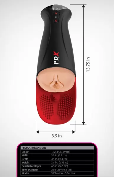 Pdx Elite pdxe Fuck-O-Matic Pro xl Light Vibruojantis masturbatorius &ndash; nuotrauka 6