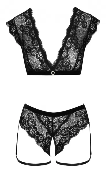 Cottelli lingerie Top and Crotchless Briefs S Seksuali liemenėlė &ndash; nuotrauka 5