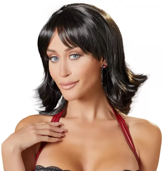 Cottelli Collection Choppy Black Wig Seksualus perukas &ndash; nuotrauka 3