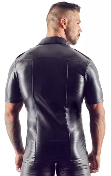 Svenjoyment Imitat. Leather Men's Shirt L seksualūs vyri&scaron;ki mar&scaron;kinėliai &ndash; nuotrauka 5