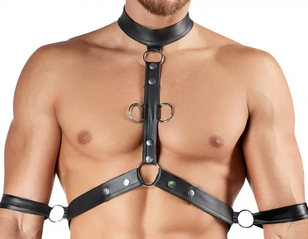 Svenjoyment Bondage Men's Harness and Pants L seksualios vyri&scaron;kos trumpikės &ndash; nuotrauka 5