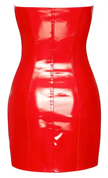 Black Level Vinyl Dress red L Seksuali lateksinė apranga &ndash; nuotrauka 8