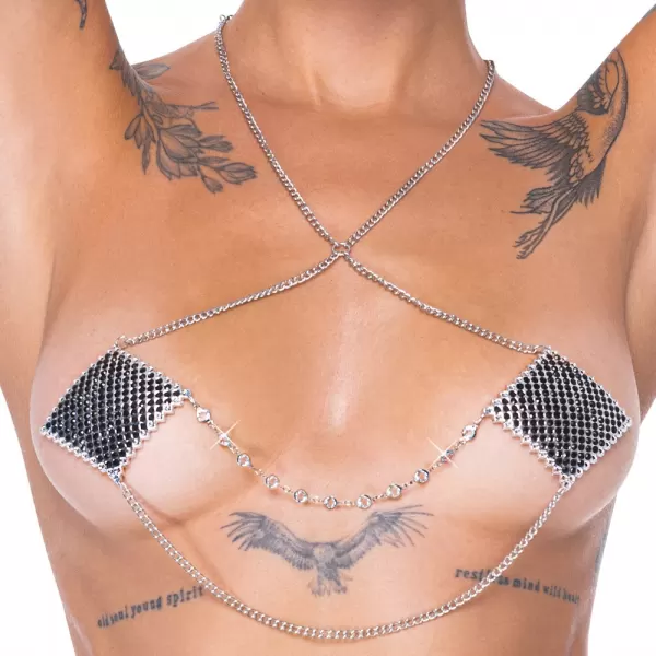 Cottelli accessoires Nipple Jewellery silver chain Seksuali juvelyrika &ndash; nuotrauka 5