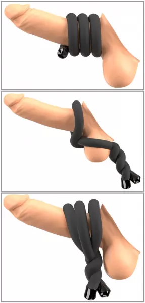 Bad Kitty bk bendable cock & ball ring Penio žiedas - užveržėjas &ndash; nuotrauka 9