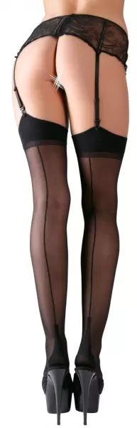 Cottelli legwear Stockings with seam black 5 Prisegamos kojinės &ndash; nuotrauka 2