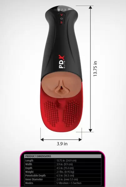 Pdx Elite pdxe Fuck-O-Matic Pro xl Brown Vibruojantis masturbatorius &ndash; nuotrauka 6