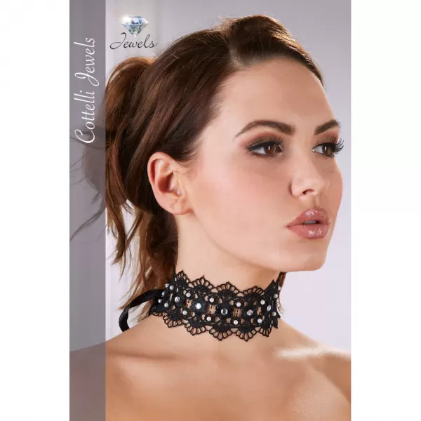 Cottelli accessoires Embroidered Choker+Rhinestones Seksuali juvelyrika &ndash; nuotrauka 7