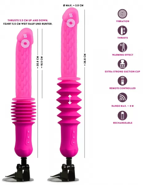 You2Toys rc Warming Fucking Machine Pin Vibratorius &ndash; nuotrauka 14
