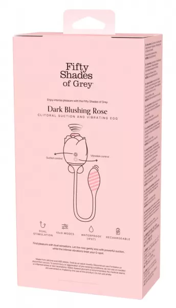 Fifty Shades of Grey Dark Blushing Rose Vibruojantis kiau&scaron;inėlis &ndash; nuotrauka 3