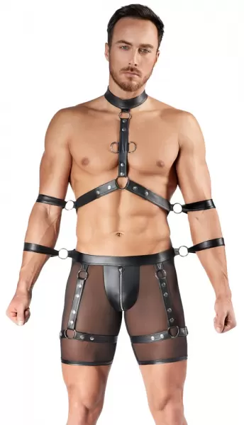 Svenjoyment Bondage Men's Harness and Pants S seksualios vyri&scaron;kos trumpikės &ndash; nuotrauka 2