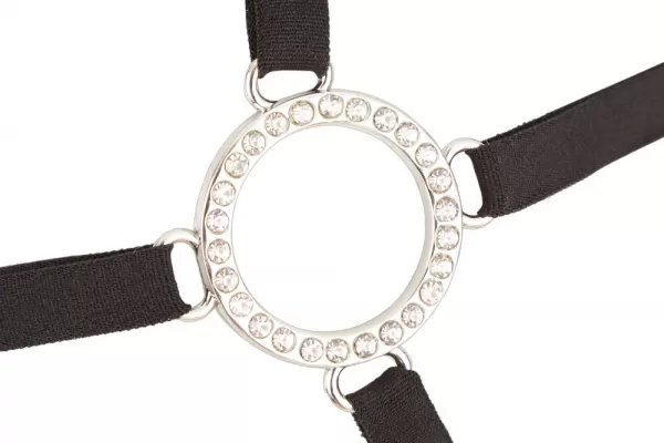 Abierta Fina Suspender Set with Gems S Seksuali liemenėlė &ndash; nuotrauka 17