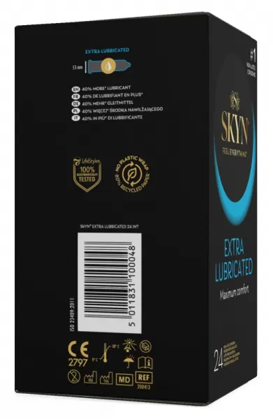 Skyn Extra Lubricated x 24 Prezervatyvai &ndash; nuotrauka 2