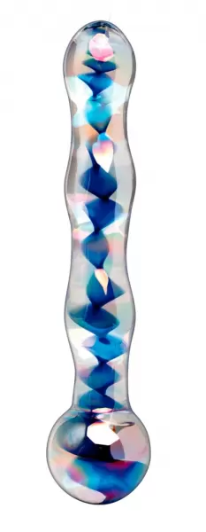 Icicles No. 8 Clear/Blue stiklinis dildo &ndash; nuotrauka 2