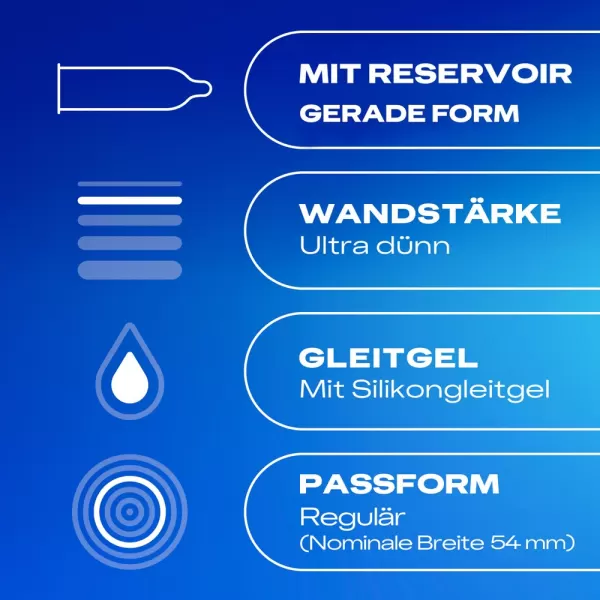 Durex gef&uuml;hlsecht Ultra d&uuml;nn10 Prezervatyvai &ndash; nuotrauka 3