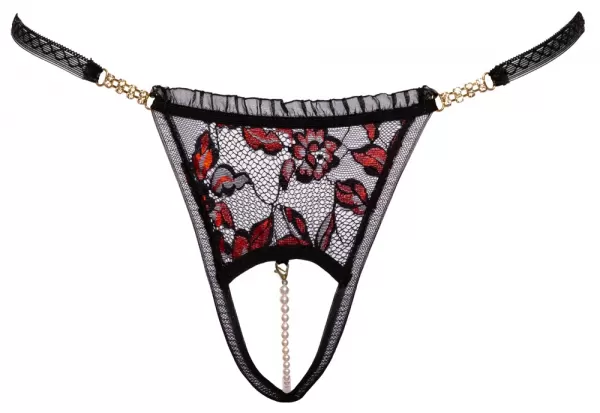Cottelli lingerie Crotchless String Pearl M/L kelnaitės, stringai &ndash; nuotrauka 5