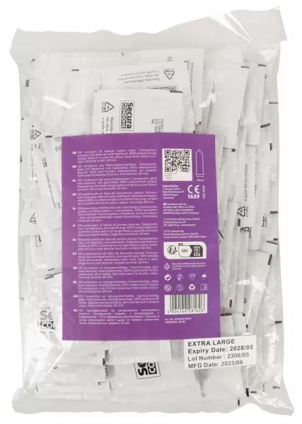 Secura Condoms Secura Extra Large100pcs Bag Prezervatyvai &ndash; nuotrauka 2