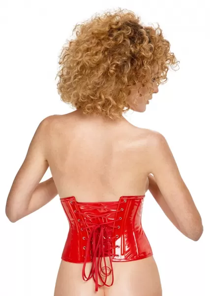 Black Level Vinyl Waist Cincher red L Seksuali lateksinė apranga &ndash; nuotrauka 5