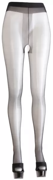 Cottelli legwear Crotchless Tights black 3 Prisegamos kojinės &ndash; nuotrauka 3