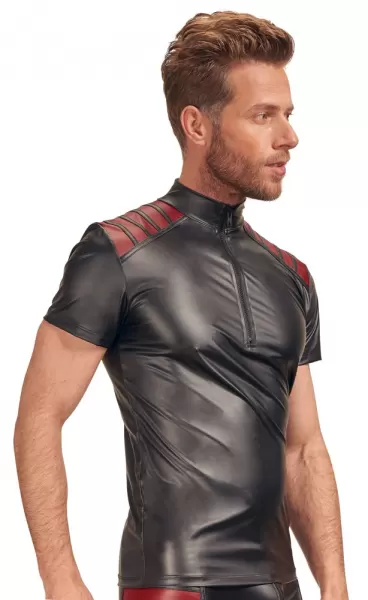 Nek Men's Shirt black/red S seksualūs vyri&scaron;ki mar&scaron;kinėliai &ndash; nuotrauka 3