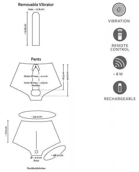 You2Toys VibratingPenisPantsLiquidSilic Sekso žaislas &ndash; nuotrauka 15