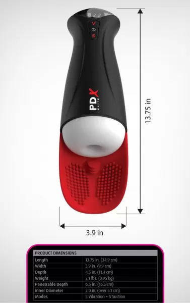 Pdx Elite pdxe Fap-O-Matic Pro xl White Vibruojantis masturbatorius &ndash; nuotrauka 6