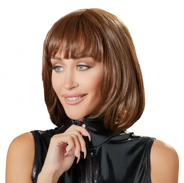 Cottelli Collection Wig bob, brown Seksualus perukas &ndash; nuotrauka 2