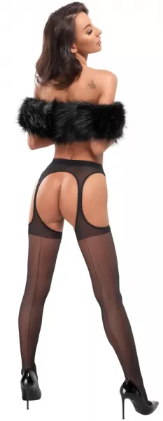 Cottelli legwear Suspender Stockings black 5 Prisegamos kojinės &ndash; nuotrauka 4