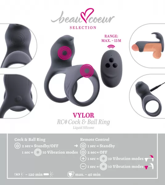 Beau coeur Vylor rc Cock&Ball Penio žiedas - užveržėjas &ndash; nuotrauka 13