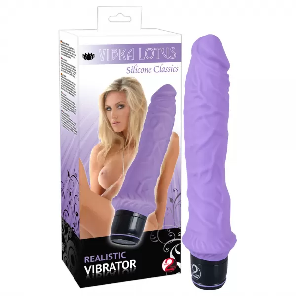 Vibra Lotus Classic Silicone Vibe purple tikrovi&scaron;kas vibratorius &ndash; nuotrauka 5