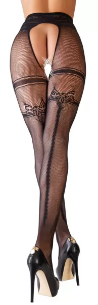 Cottelli legwear Crotchless Tights S/M Prisegamos kojinės &ndash; nuotrauka 2